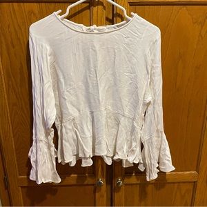 Zara satin feel tie sleeves and tie back top